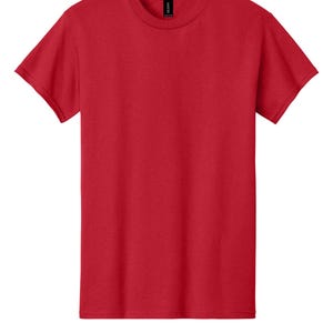 Custom Graphic T-Shirt Unisex 100% Cotton Tee Full Color Print Made to Order Rosso
