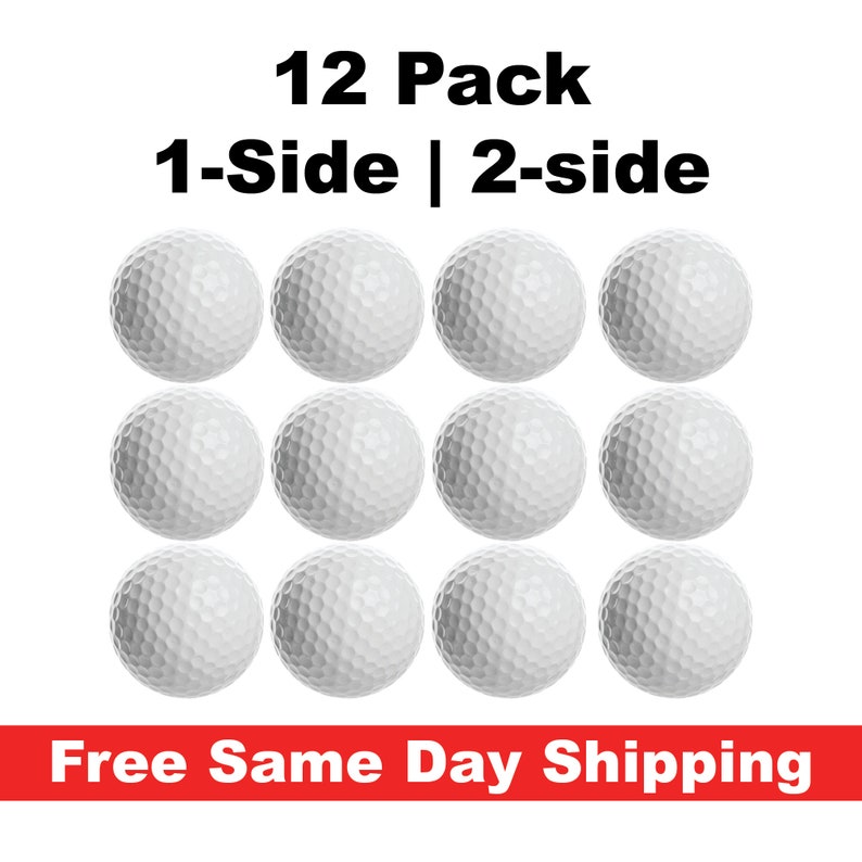 Personalized Golf Ball Free Same Day Shipping with online self design tool gift idea for retirement tournament corporate event birthday 12 Pack
