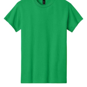 Custom Graphic T-Shirt Unisex 100% Cotton Tee Full Color Print Made to Order Irish Green