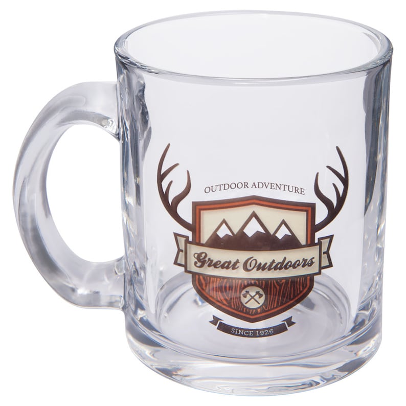 Taza de café personalizada con foto, texto personalizado, taza de té, decoración de oficina Clear Glass Mug