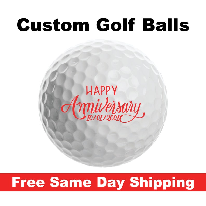 Personalized Golf Ball Free Same Day Shipping with online self design tool gift idea for retirement tournament corporate event birthday image 5