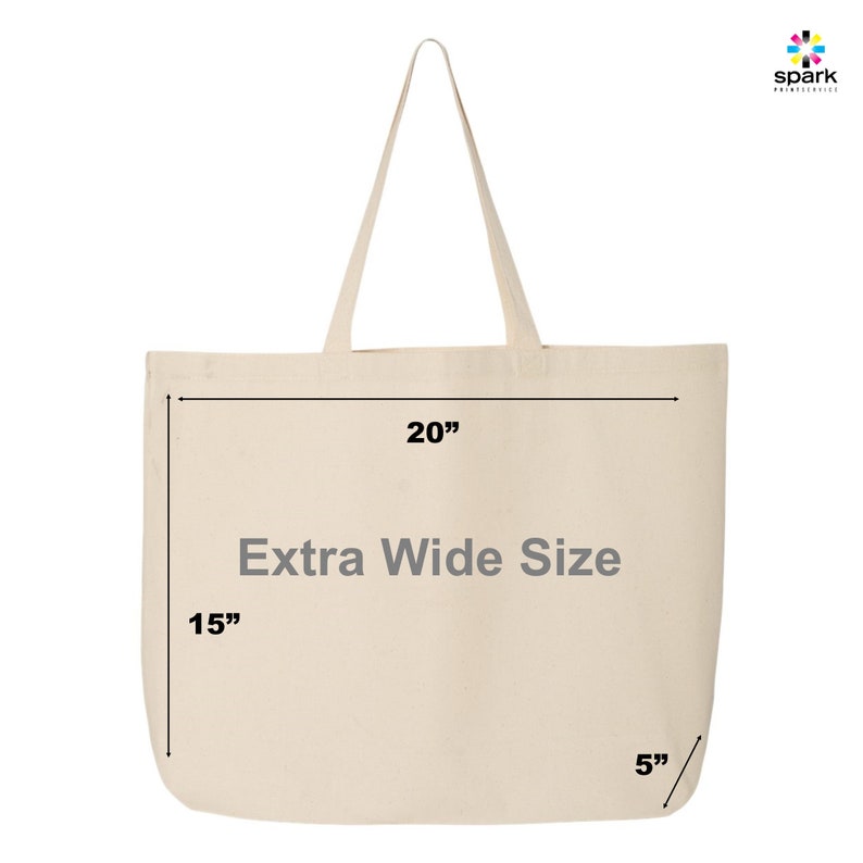 Personalized Canvas Tote Bag Machine Washable Perfect for Etsy