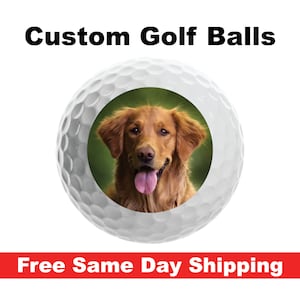 Personalized Golf Ball Free Same Day Shipping with online self design tool gift idea for retirement tournament corporate event birthday image 4