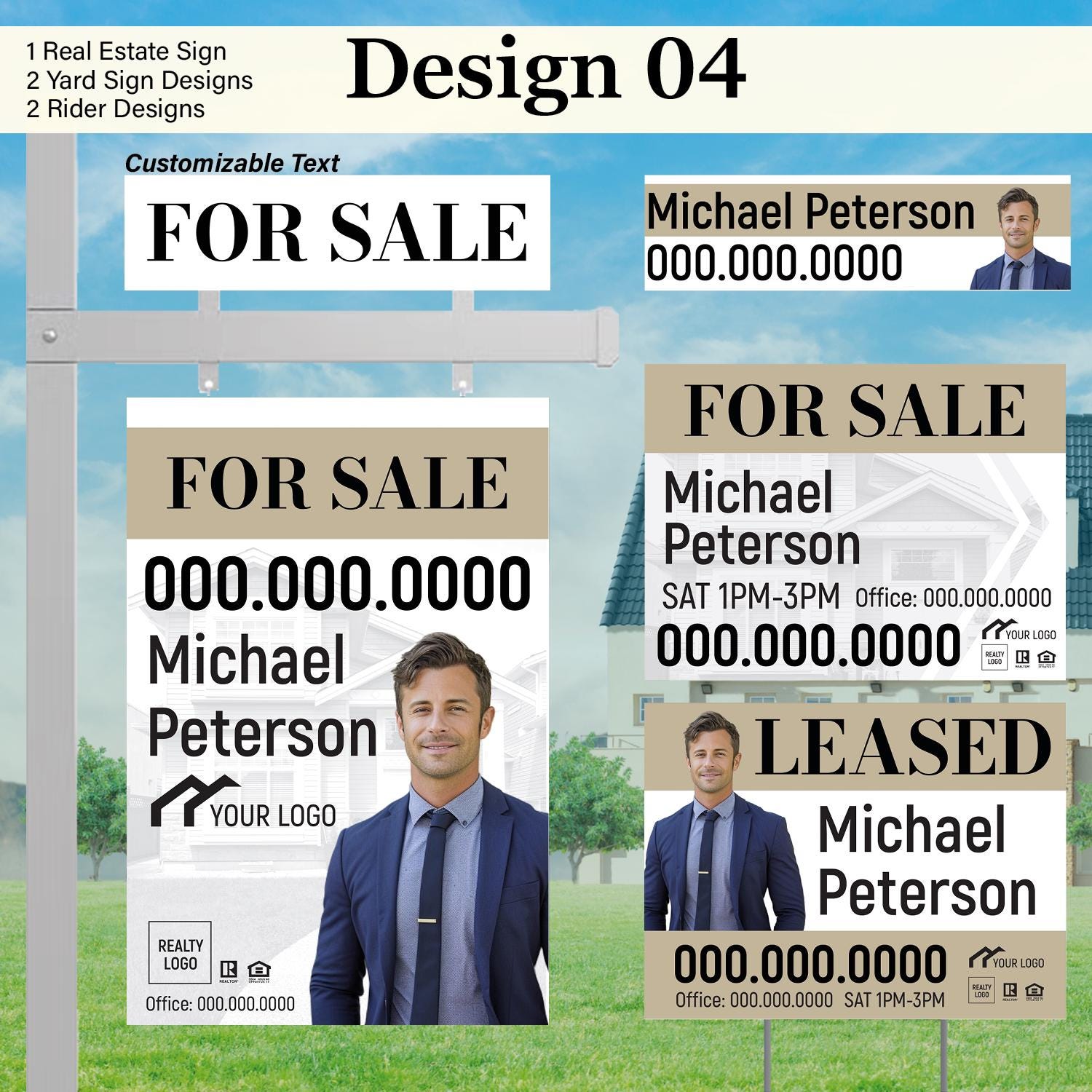 Sample Realtor Sign Riders Custom Real Estate Sign Riders Buy Now, Ships Next Day - Etsy