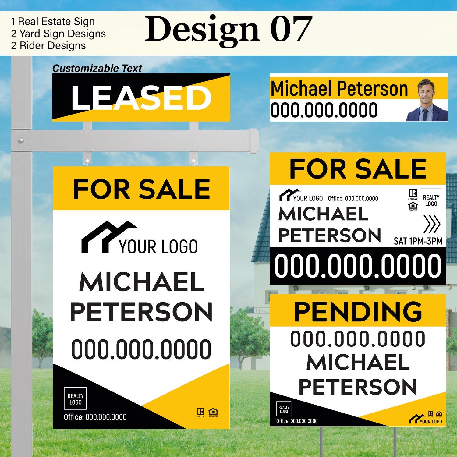 Sample Realtor Sign Riders Custom Real Estate Sign Riders Buy Now, Ships Next Day - Etsy