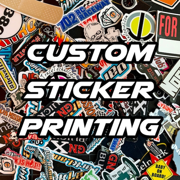 Custom Logo Vinyl Sticker – Kiss Cut (Cut to Shape) – Waterproof – Gloss Finish
