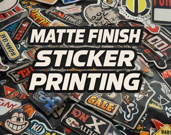 Custom Logo Vinyl Sticker – Kiss Cut (Cut to Shape) – Waterproof – Matte Finish