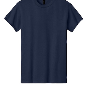 Custom Graphic T-Shirt Unisex 100% Cotton Tee Full Color Print Made to Order Navy