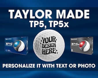 Personalized TaylorMade TP5 TP5x Golf Balls, Photo/Text, 12 Set