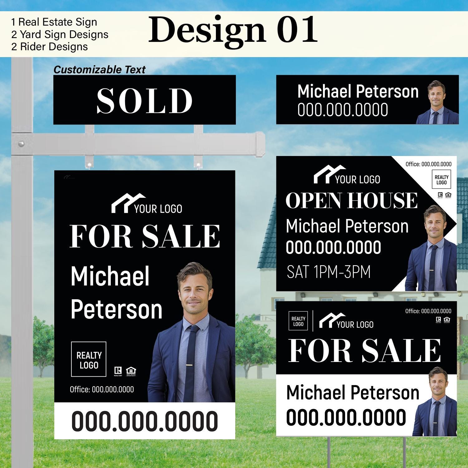 Sample Realtor Sign Riders Custom Real Estate Sign Riders Buy Now, Ships Next Day - Etsy