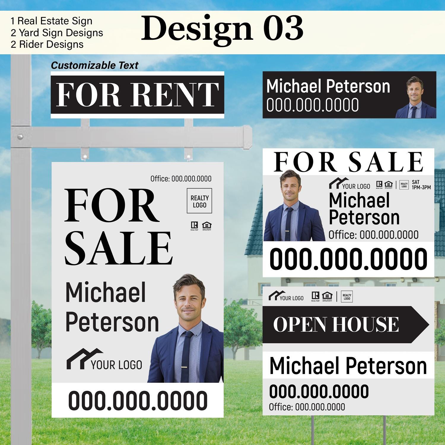 Sample Realtor Sign Riders Custom Real Estate Sign Riders Buy Now, Ships Next Day - Etsy