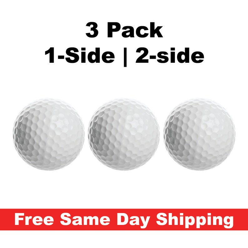 Personalized Golf Ball Free Same Day Shipping with online self design tool gift idea for retirement tournament corporate event birthday 3 Pack