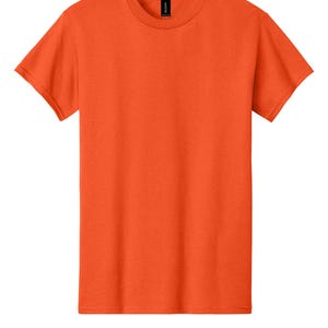 Custom Graphic T-Shirt Unisex 100% Cotton Tee Full Color Print Made to Order Arancione