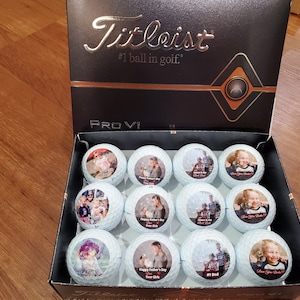 Personalized Titleist ® Pro V1 ® V1x ® Golf Balls 2019 2021 2023 Edition, 12 Set, Golf Gifts for men, Boyfriend, Birthday, Father's day image 2