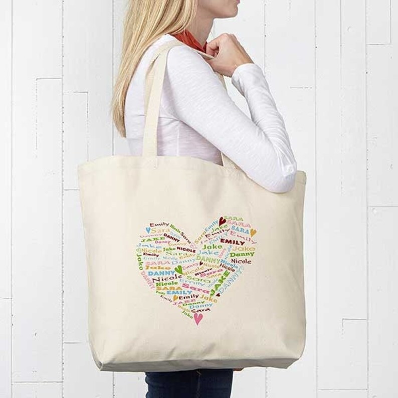 Personalized Canvas Tote Bag Machine Washable Perfect for Etsy