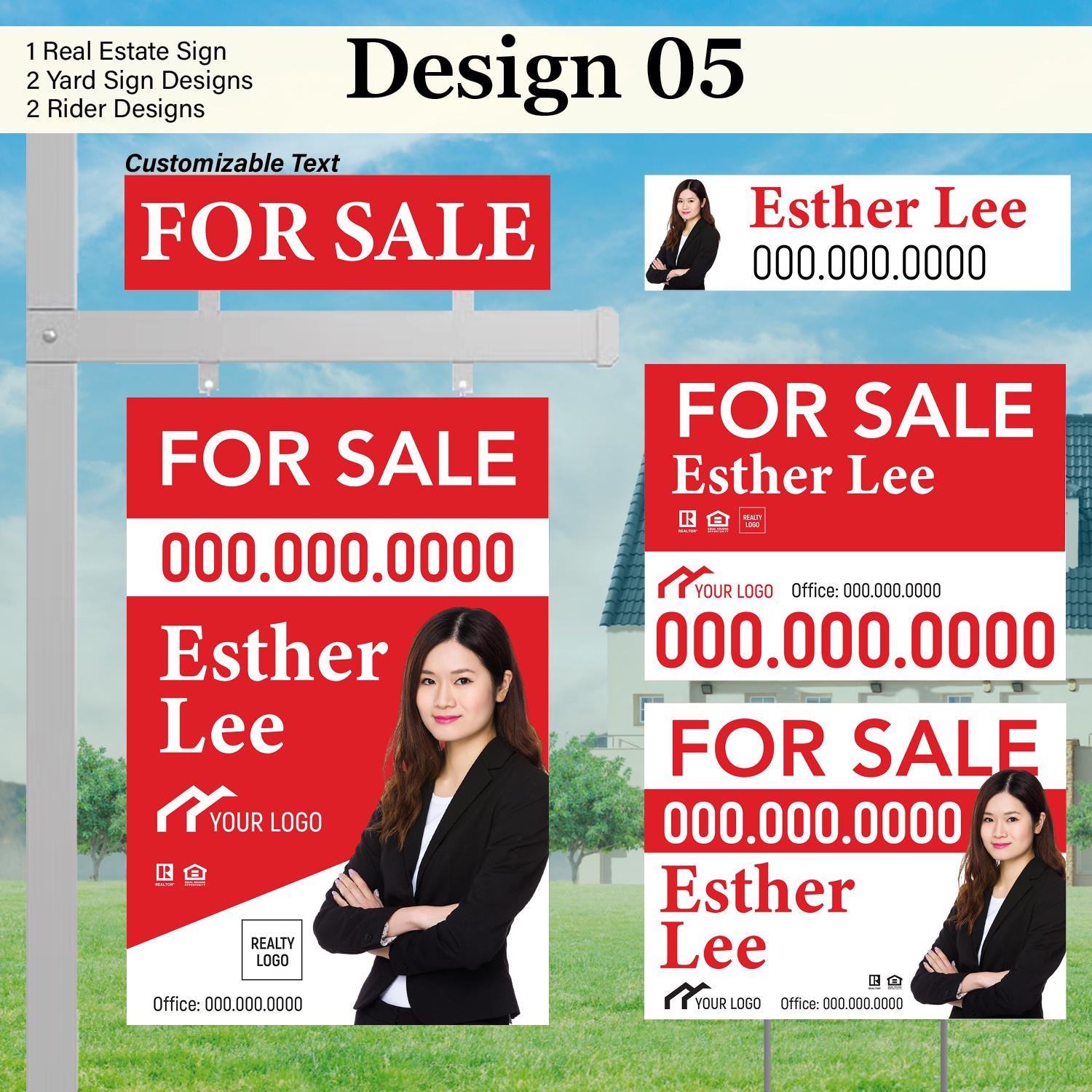 Sample Realtor Sign Riders Custom Real Estate Sign Riders Buy Now, Ships Next Day - Etsy