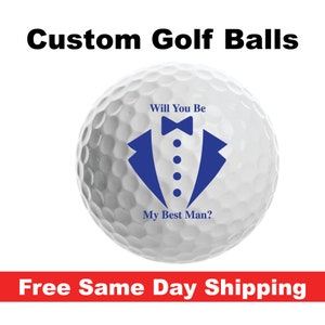 Personalized Golf Ball Free Same Day Shipping with online self design tool gift idea for retirement tournament corporate event birthday image 7