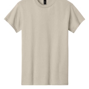 Custom Graphic T-Shirt Unisex 100% Cotton Tee Full Color Print Made to Order Sand