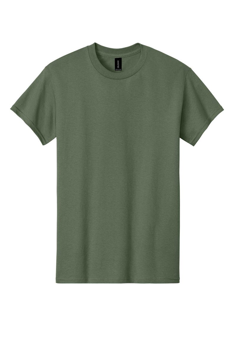 Custom Graphic T-Shirt Unisex 100% Cotton Tee Full Color Print Made to Order Military Green