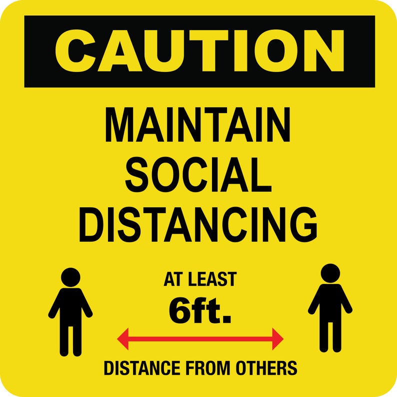 6 Feet Apart Signs For Business Get More Anythink's