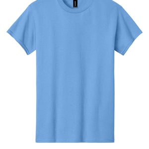 Custom Graphic T-Shirt Unisex 100% Cotton Tee Full Color Print Made to Order Carolina Blue