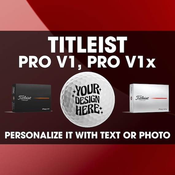 Personalized Titleist Pro V1 / V1x Golf Balls, Photo/Text, 12 Set