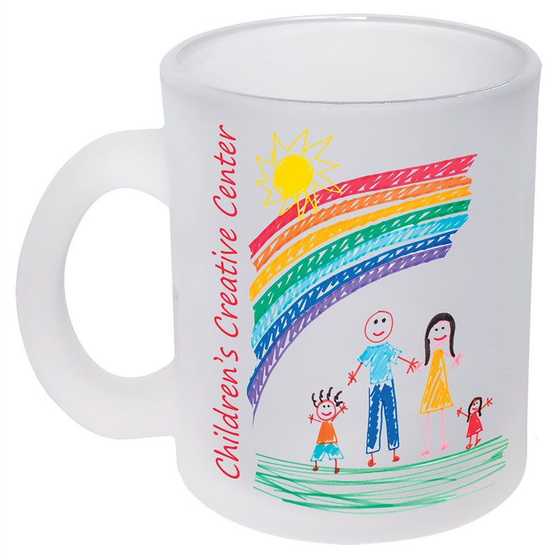 Taza de café personalizada con foto, texto personalizado, taza de té, decoración de oficina Frosted Glass Mug
