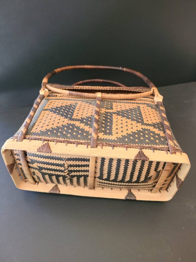 Vintage Tiruray Handwoven Basket Philippines Highlands Etsy