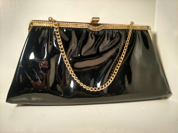 black and gold purse