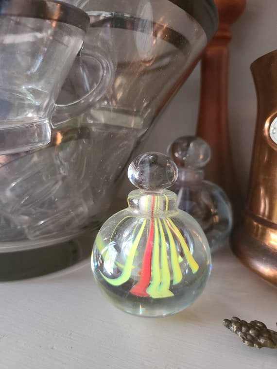 Vintage Murano? Blown Glass Perfume Bottle with G… - image 6