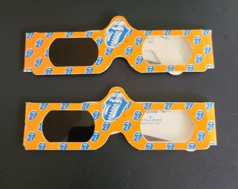 Rolling Stones  "Steel Wheels" Tour TV Concert 3D Glasses -- set of 2