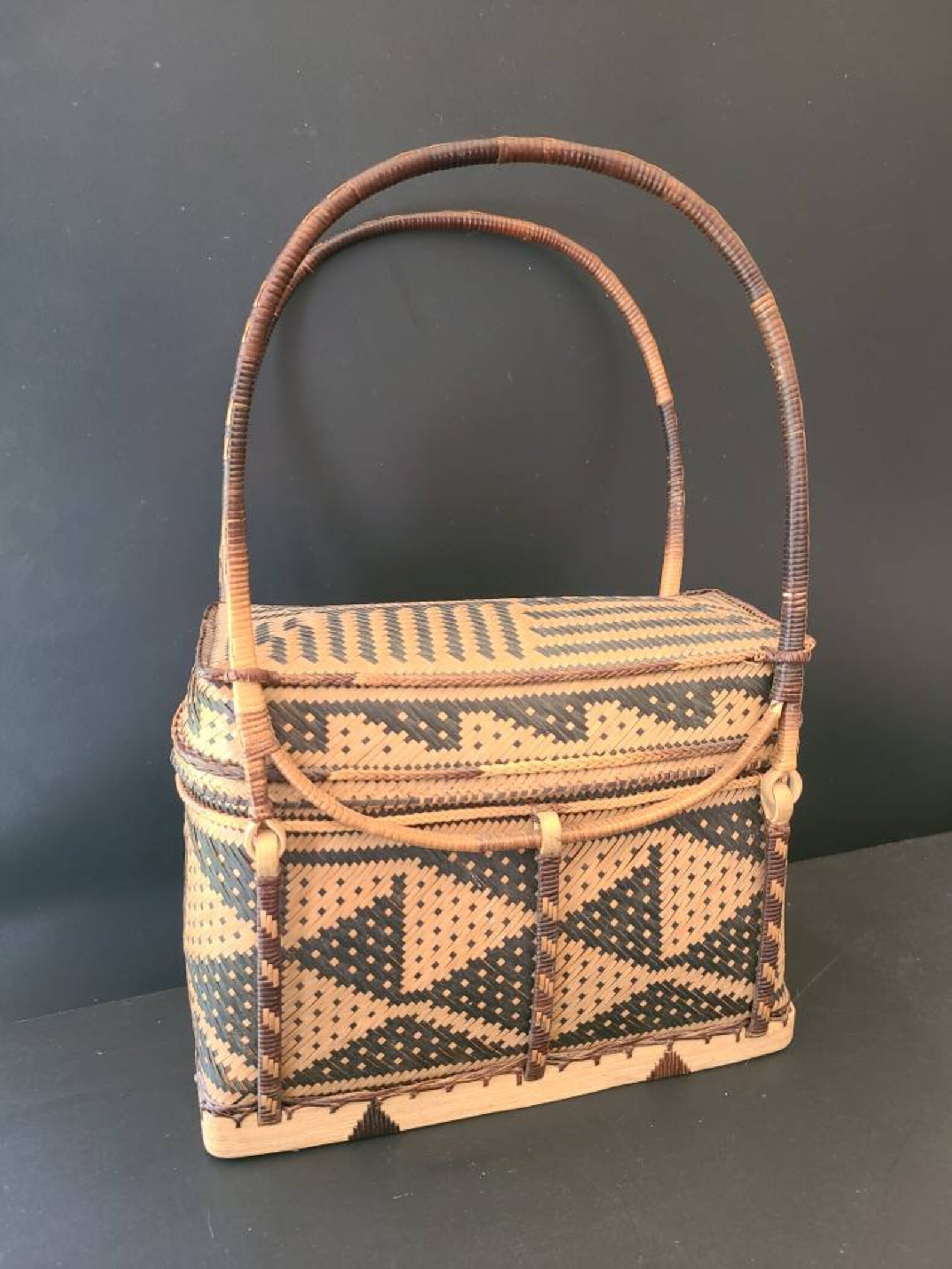 Vintage Tiruray Handwoven Basket Philippines Highlands Etsy