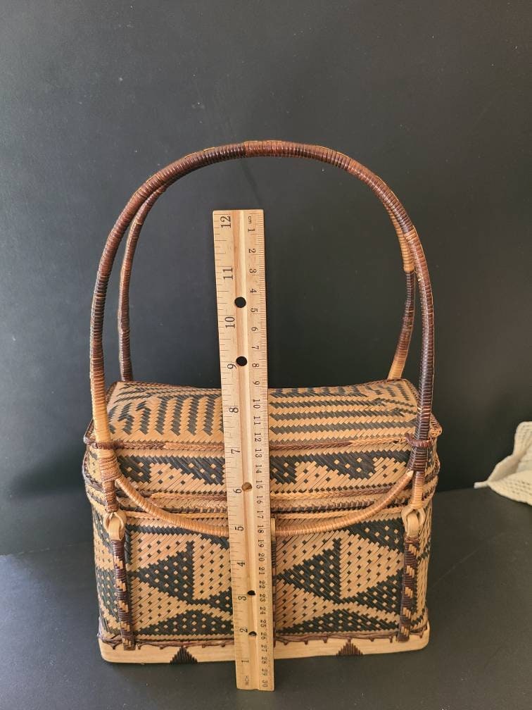 Vintage Tiruray Handwoven Basket Philippines Highlands Etsy