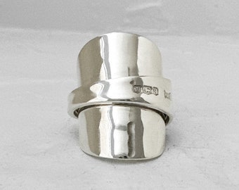Sterling Silver Spoon Ring | Sizes UK N O P or Q