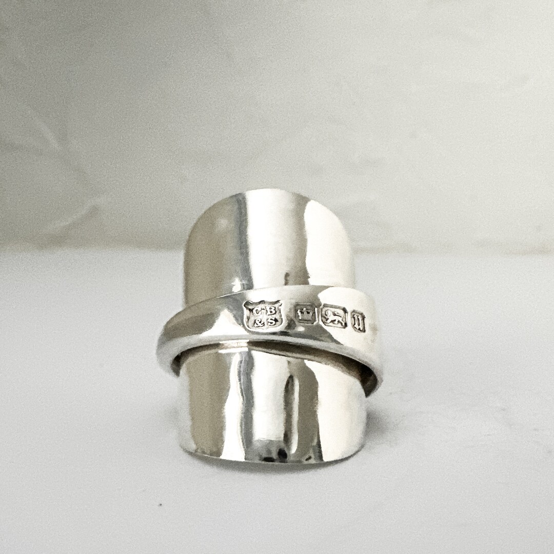 Sterling Silver Spoon Ring | Sizes UK M N O or P