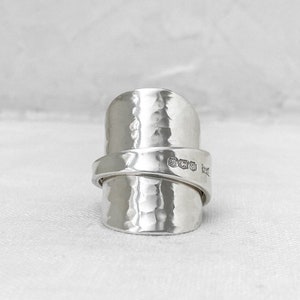 Sterling Silver Spoon Ring | Sizes UK N O or P