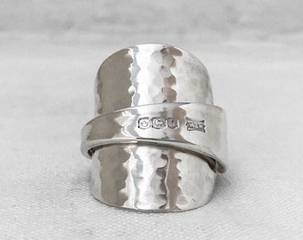 Sterling Silver Spoon Ring | Sizes UK R, S, T, U