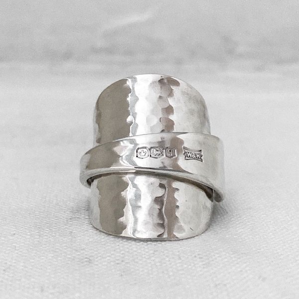Sterling Silver Spoon Ring | Sizes UK R, S, T, U