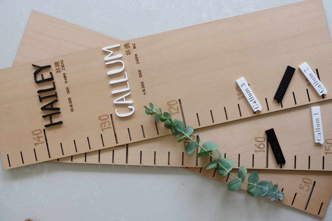 Personalised Wooden Height Chart Laser Etch, Engraving - Etsy