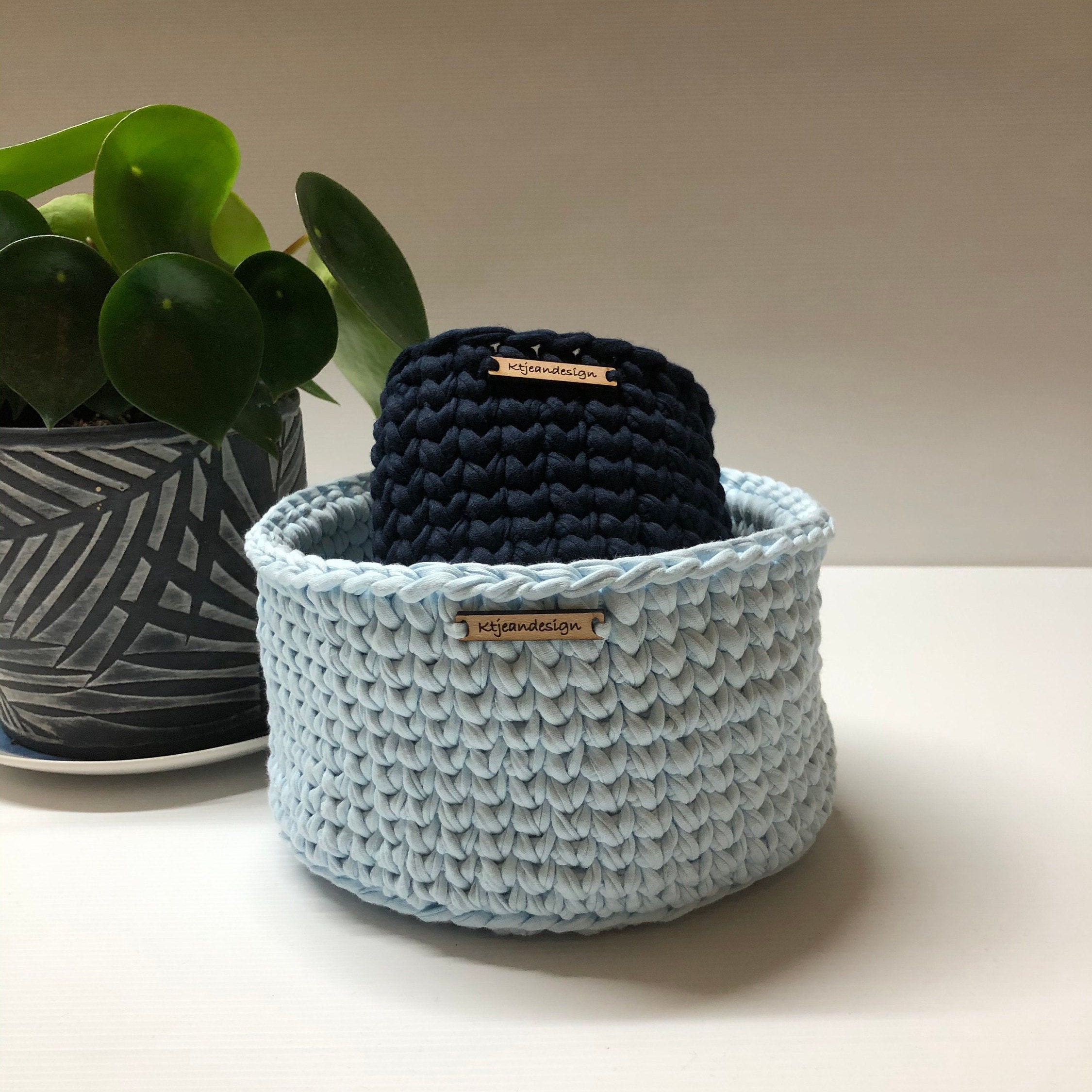 Rich Navy Blue Storage Baskets Perfect organisers for any Etsy