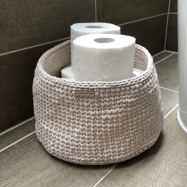 Bathroom Storage Basket that offers style and a functional solution  Effortlessly maintain order & elegance with this toilet paper basket
