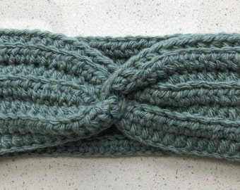 Twisted Ear Warmer Head Band/Wrap, Warm and Soft,  PERFECT for a LAST MINUTE gift, Winter Warmers - Sage