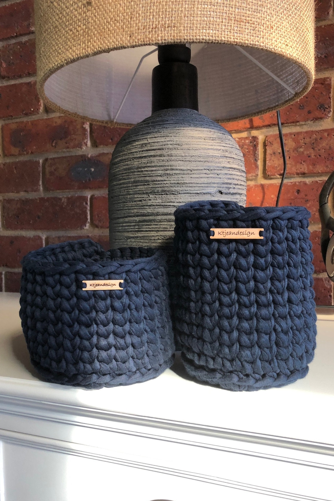 Rich Navy Blue Storage Baskets Perfect organisers for any Etsy