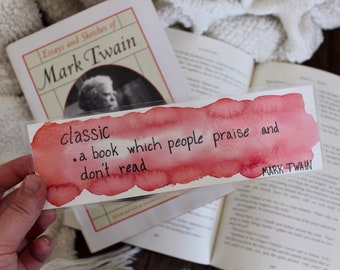 Classic— Handpainted Watercolor Bookmark