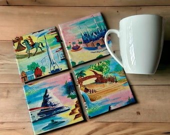 1960's Disneyland Coaster Set