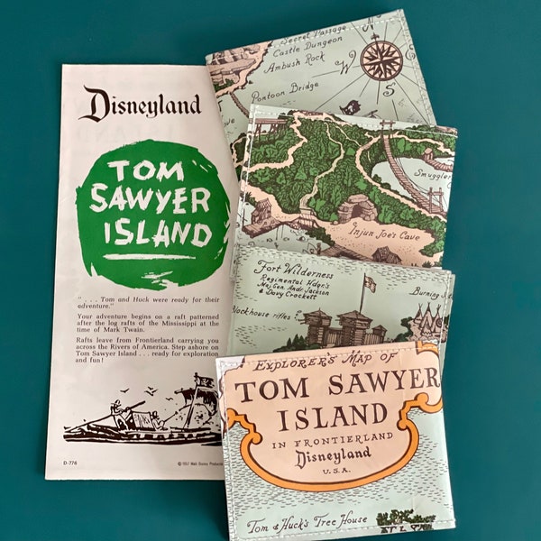 1957 Tom Sawyer Island Map Wallets