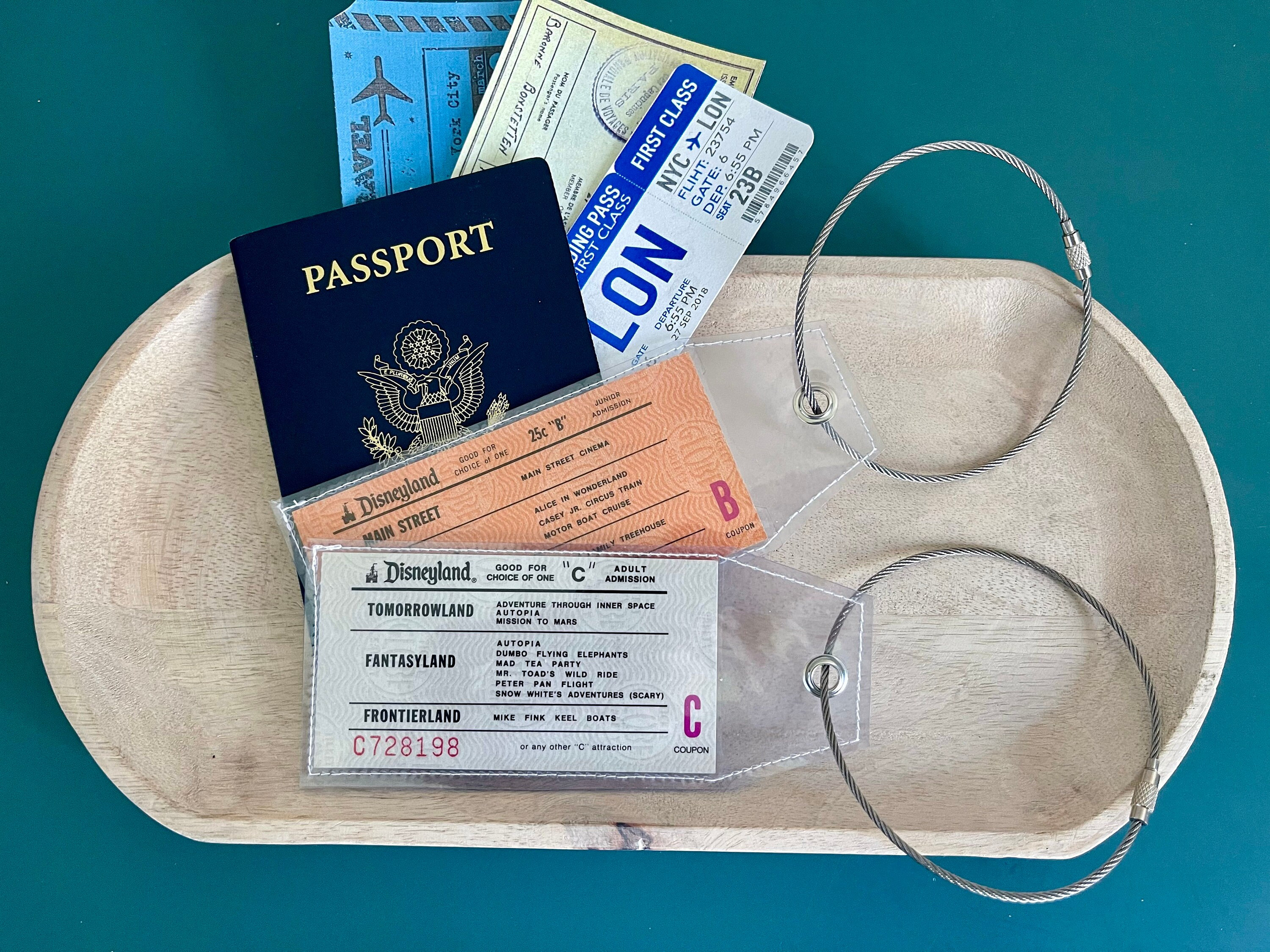 Two Vintage Disneyland Luggage Tags B & C Tickets Etsy