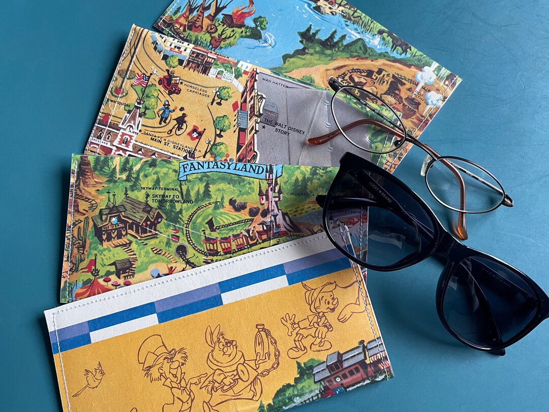 1974 Disneyland Map Glasses Cases Etsy