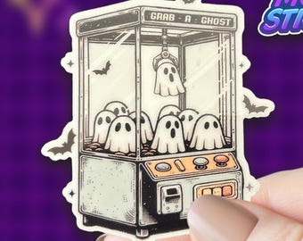 Ghost Arcade Stickers Cool Halloween Cute Gift Laptop Waterbottle Kindle Planner Journal Bumper Stickers