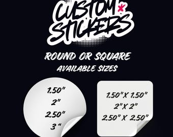 Custom Glossy Round Circle Square Waterproof Stickers Labels for Logo Branding Product Packaging Business Packaging Office Organization